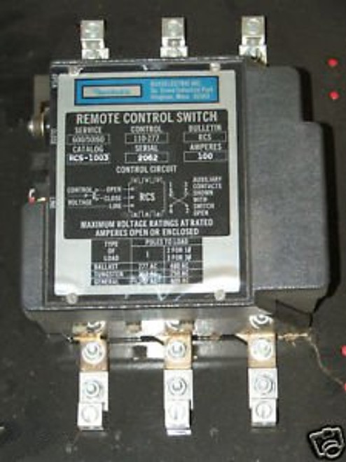 RUSSEL ELECTRIC REMOTE CONTROL SWITCH CIRCUIT RCS-1003