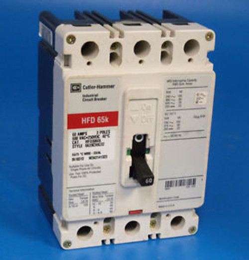 Cutler Hammer HFD3060L 60A 3-Pole 600V Circuit Breaker 1 YEAR WARRANTY