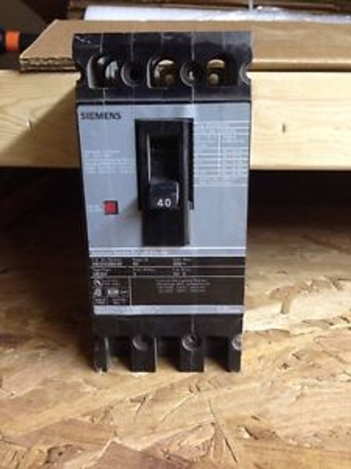 HED43B040    SIEMENS 40 AMP, 480 VOLT, 3-POLE