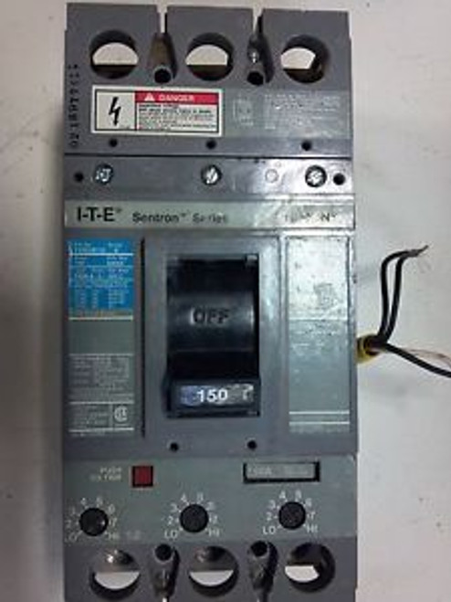 ITE SIEMENS 600 VOLT FXD63B150 150 AMP 3 POLE  SHUNT TRIP CIRCUIT BREAKER