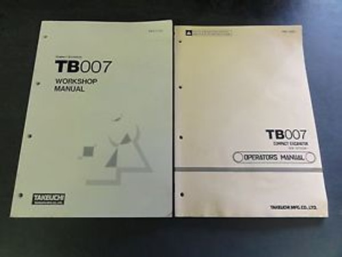 Takeuchi Tb007 Workshop And Operators Manual Compact Excavator