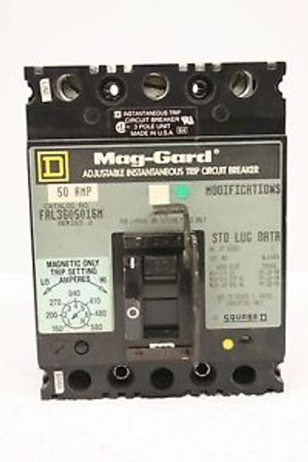 Square D FAL3605016M Breaker 50 Amp XLNT