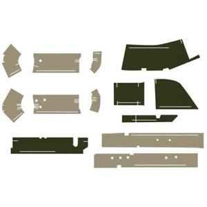 Cab Foam Kit With Post Pieces Less Headliner Multi-Brown/Sailcloth Tan