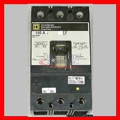 Square D KCL34150-LG1 Circuit Breaker, 150 Amp, 65 kAIR, Used