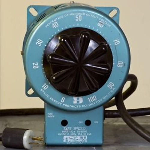 Staco Dual 3.1 KVA Variable 22Amp Auto Transformer Model 3PN2210 PowerStat