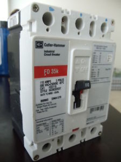 Cutler-Hammer Industrial Circuit Breaker FD3110 [FD35k]3 POLE 110 AMPS [600 VAC]