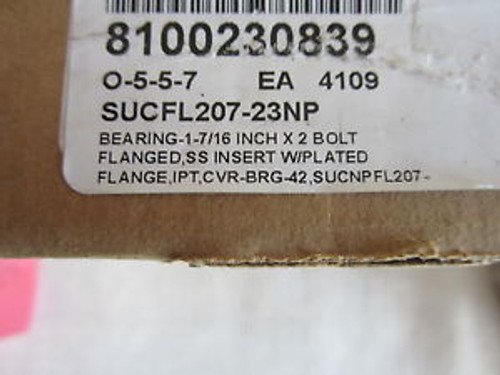 Pti Sucfl207-23Np 2-Bolt Flange Mounted Bearing Stainless Steel