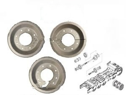 Bair 10 Bogie Wheel Kit Fits Cat 277 2 Outer & 1 Center Split Aluminum Alloy