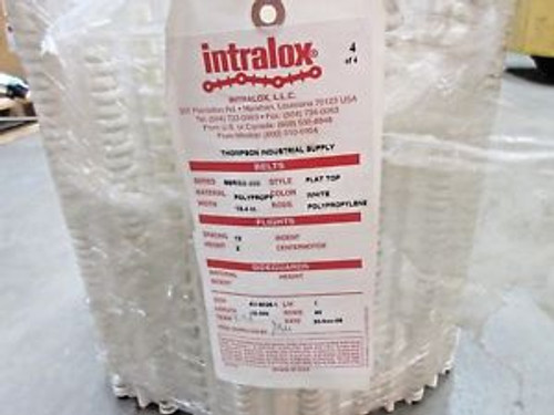 Intralox Series 800, Flat Top, White, 10L X 13.4W, Polypropylene Conveyor Belt