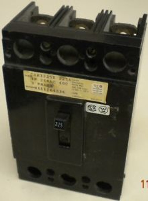 WESTINGHOUSE CAH3225X  240 VAC  225 Amp  3 Pole CIRCUIT BREAKER