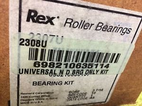 Rex 2308U 3 7/16 Bore  Universal Roller Bearing Kit Size Code 10  New