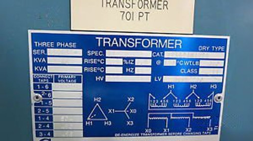 40 KVA 480 to 16V/240 3 Phase Stepdown Transformer