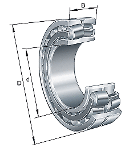 Fag 22218-E1-K-C4 Spherical Roller Bearings 222-E1-K, Main Dimensions To Din 6