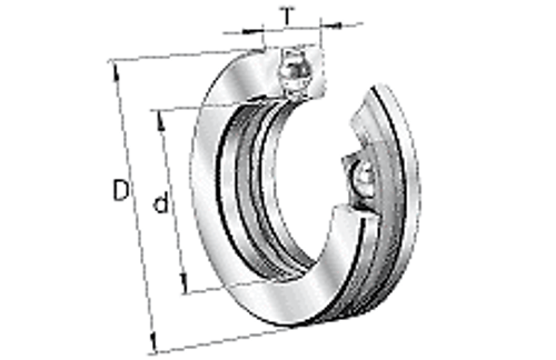 Fag 51317 Axial Deep Groove Ball Bearings 513, Main Dimensions To Din 711/Iso 10