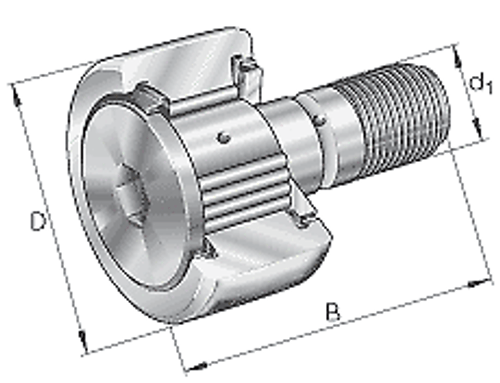 Ina Krv90-X-Pp-A Stud Type Track Rollers Krv-Pp, With Axial Guidance, Full Com