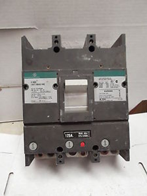 CIRCUIT BREAKER GENERAL ELECTRIC MODELTHJK436F000 RATED FOR 125 AMPS CIRCUIT BREAKER GENERAL ELECTRIC MODELTHJK436F000 RATED FOR 125 AMPS