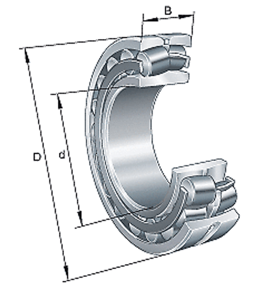 Fag 21316-E1-C3 Spherical Roller Bearings 213-E1, Main Dimensions To Din 635-2