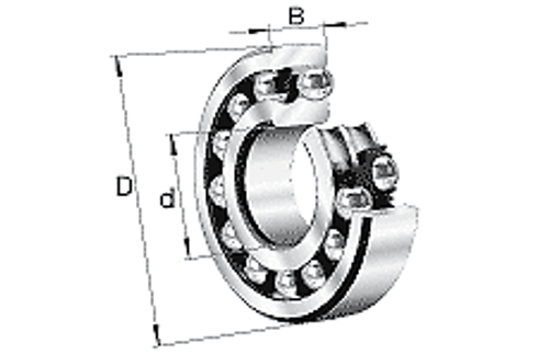 Fag 1219-M Self-Aligning Ball Bearings 12, Main Dimensions To Din 630 Fag 1219-M Self-Aligning Ball Bearings 12, Main Dimensions To Din 630
