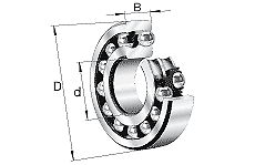 Fag 2308-M-P6 Self-Aligning Ball Bearing