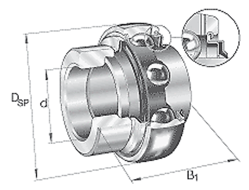 Ina Ge80-Krr-B Radial Insert Ball Bearings Ge-Krr-B, Spherical Outer Ring, Loc