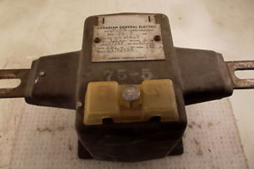 General Electric Current Transformer Ratio 75:5 Type CM-5N 34762XX9 5 KV