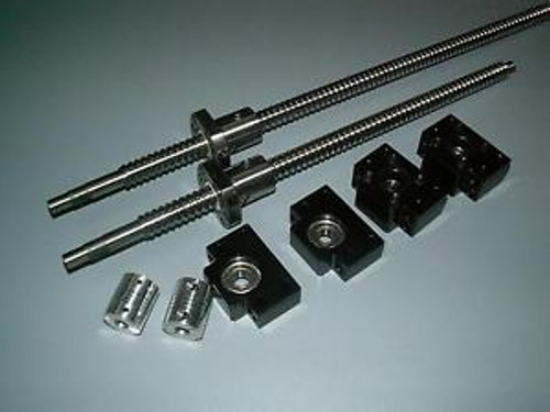 2 Anti Backlash 20Mm Ballscrew Rm2005-1500Mm-C7+Bk/Bf15 End Bearing Support Cnc