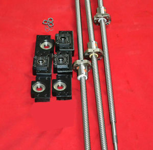 Anti Backlash 16Mm Rm1605-300/800/1150Mm Ballscrew+3 Set Cnc Bk/Bf12 End Bearing