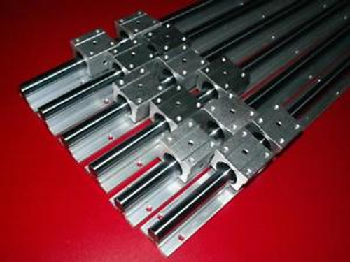 Sbr20-400/1000/1500Mm Linear Slide Guide Shaft 6 Rail+12 Sbr20Uu Bearing Block