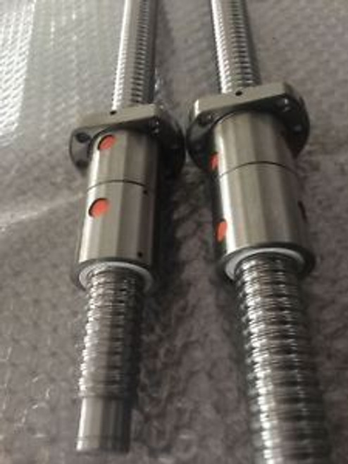 2 Anti Backlash Ballscrew Rm2505-1500Mm-C7+Dual Ball Nut+End Machine+ Bk/Bf20