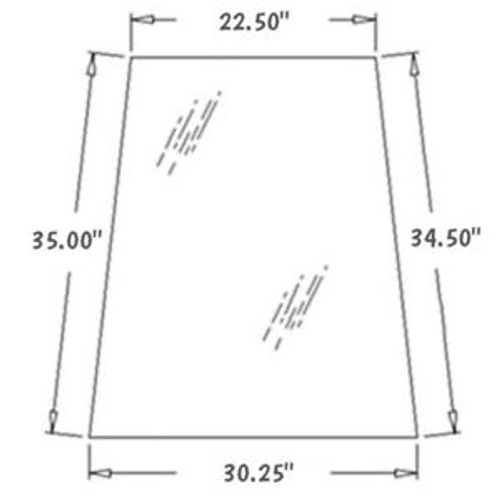 Super M Left Upper Door Glass Window 338429A1 Case 580M 580Sm 590Sm 580