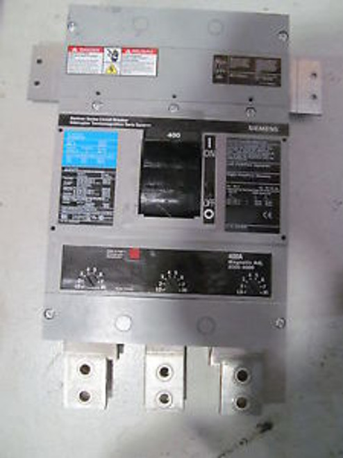 Siemens JXD63B400 Circuit Breaker 400 Amp 3 Pole 600 V