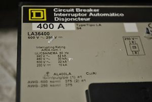 Square D Circuit Breaker LA36400 400A