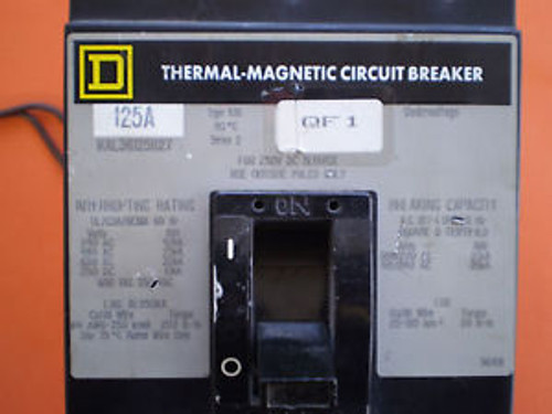 Square D KAL361251127 Circuit Breaker w/undervoltage tr