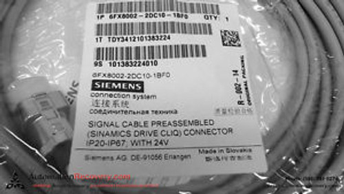 Siemens 6Fx8002-2Dc10-1Bfo Signal Cable Preassembled Connector Ip20, New