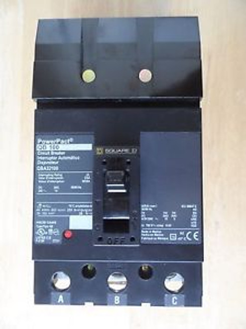 SQUARE D POWERPACT QBA32100 CIRCUIT BREAKER QB 100 3 POLES