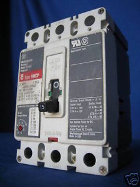 WESTINGHOUSE HMCP015EOC 15A 600VAC 3P CIRCUIT BREAKER