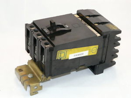 USED Square D FA36060 Circuit Breaker 3 pole 60 amp 600 volt