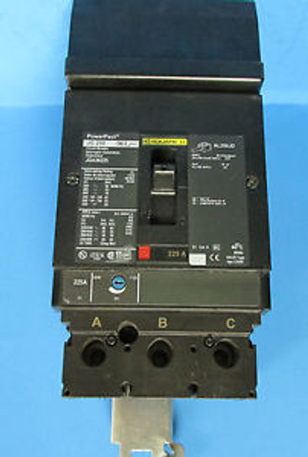 SQUARE D 3 POLE 225 AMP JGA36225 I-LINE CIRCUIT BREAKER ........... WB-160