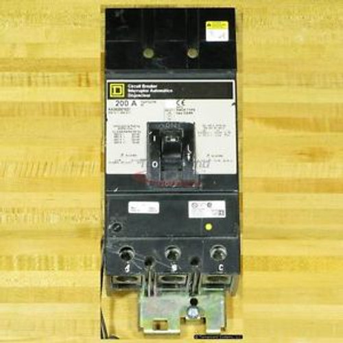 Square D KA362001021  Circuit Breaker, 200 Amp, I-Line, Shunt Trip, Used