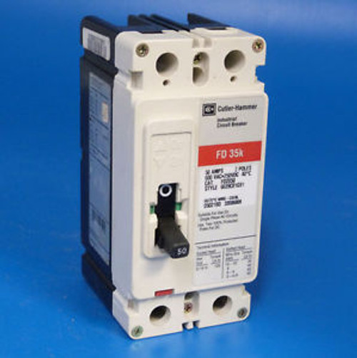 Cutler Hammer FD2050 50A 2-Pole 600V Circuit Breaker 1 YEAR WARRANTY