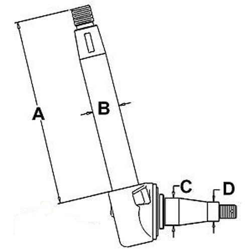 A-674057M93 Massey Ferguson Parts Spindle Rh 6500, 50C, 50D