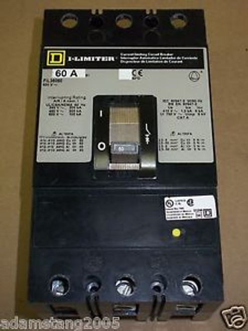 Square D I-Limiter FIL 3 pole 60 amp 600v FIL36060 Circuit Breaker