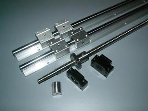 Sbr25-300Mm 2 Linear Rail+Ballscrew Rm2505-300Mm+1 Set Bk/Bf20 End Bearing Cnc