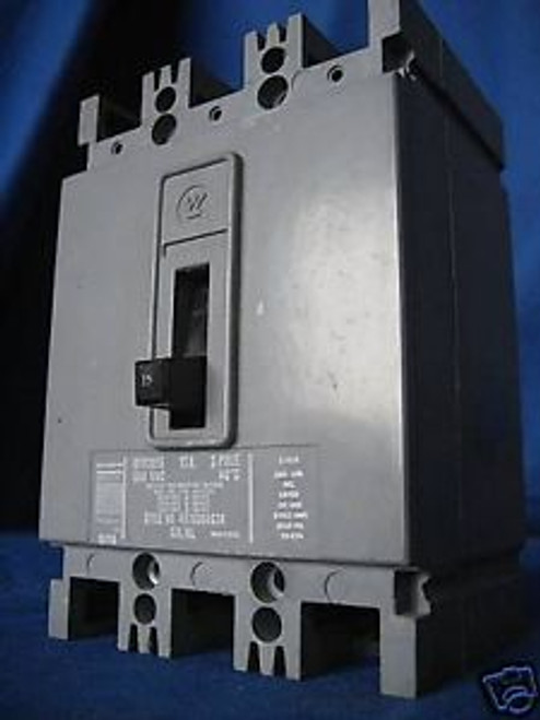 WESTINGHOUSE HFB3015 15A 3P 600VAC CIRCUIT BREAKER