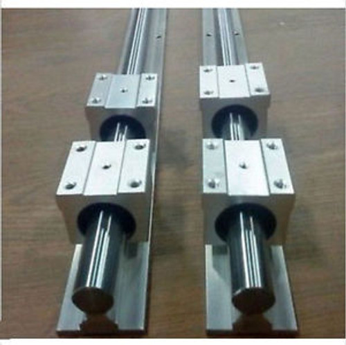 2Pcs Linear Bearing Slide Unit Sbr20-1400Mm Rails+4Pcs Blocks For Cnc A