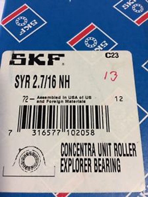 Skf Syr 2.7/16 Nh Concentra Unit Roller Explorer Bearing Pillow Block