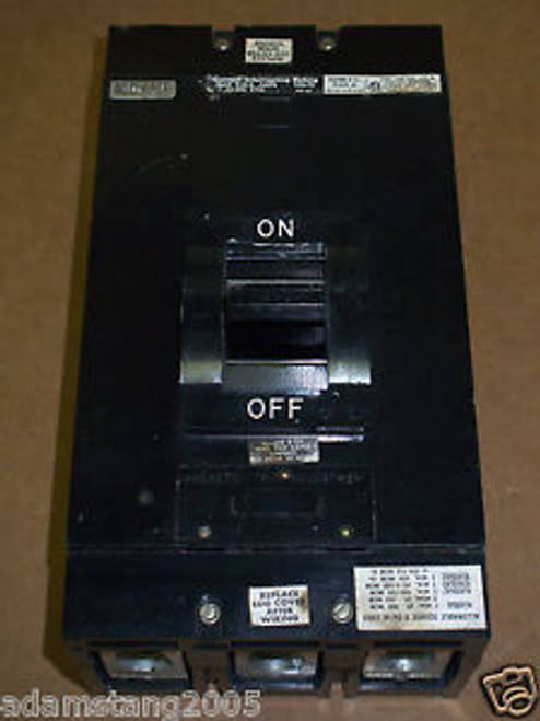 Square D Q4L 3 pole 400 amp 240v Q4L3400 Circuit Breaker BLACK