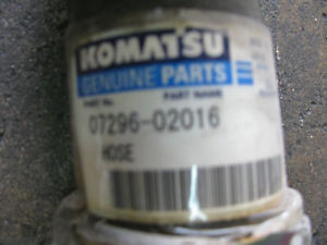 Komatsu Hose Part # 07296-02016