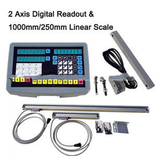 2 Axis Digital Readout Dro Display & Ttl Linear Scale Travel Kit For Mill Tool