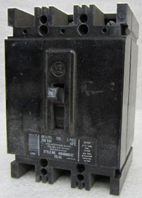 WESTINGHOUSE  EB3070L  240 VAC  70 Amp  3 Pole CIRCUIT BREAKER